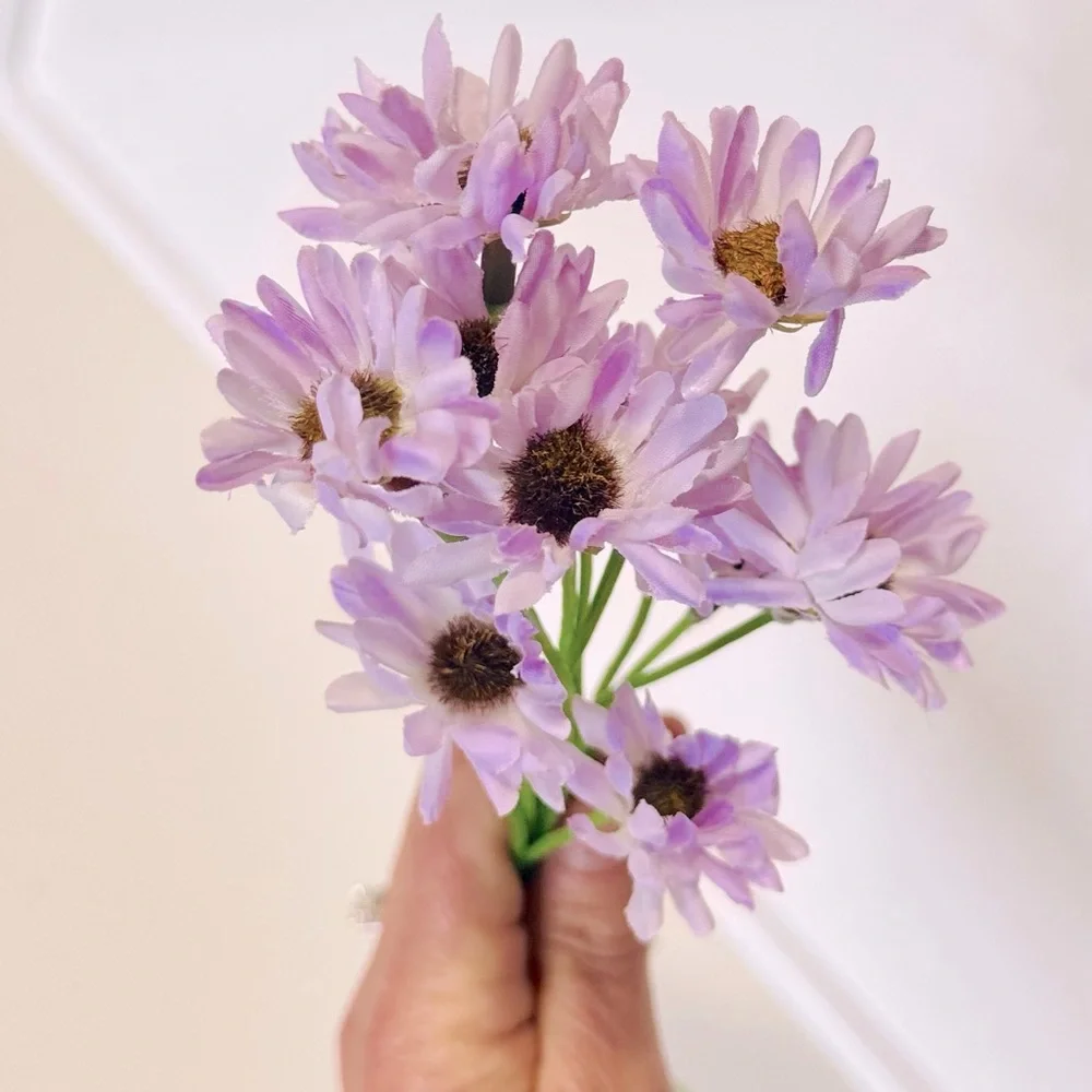 LIFELIKE Purple Daisy Flower Picks Floral Daisies Home Decor Arrangement Wreath